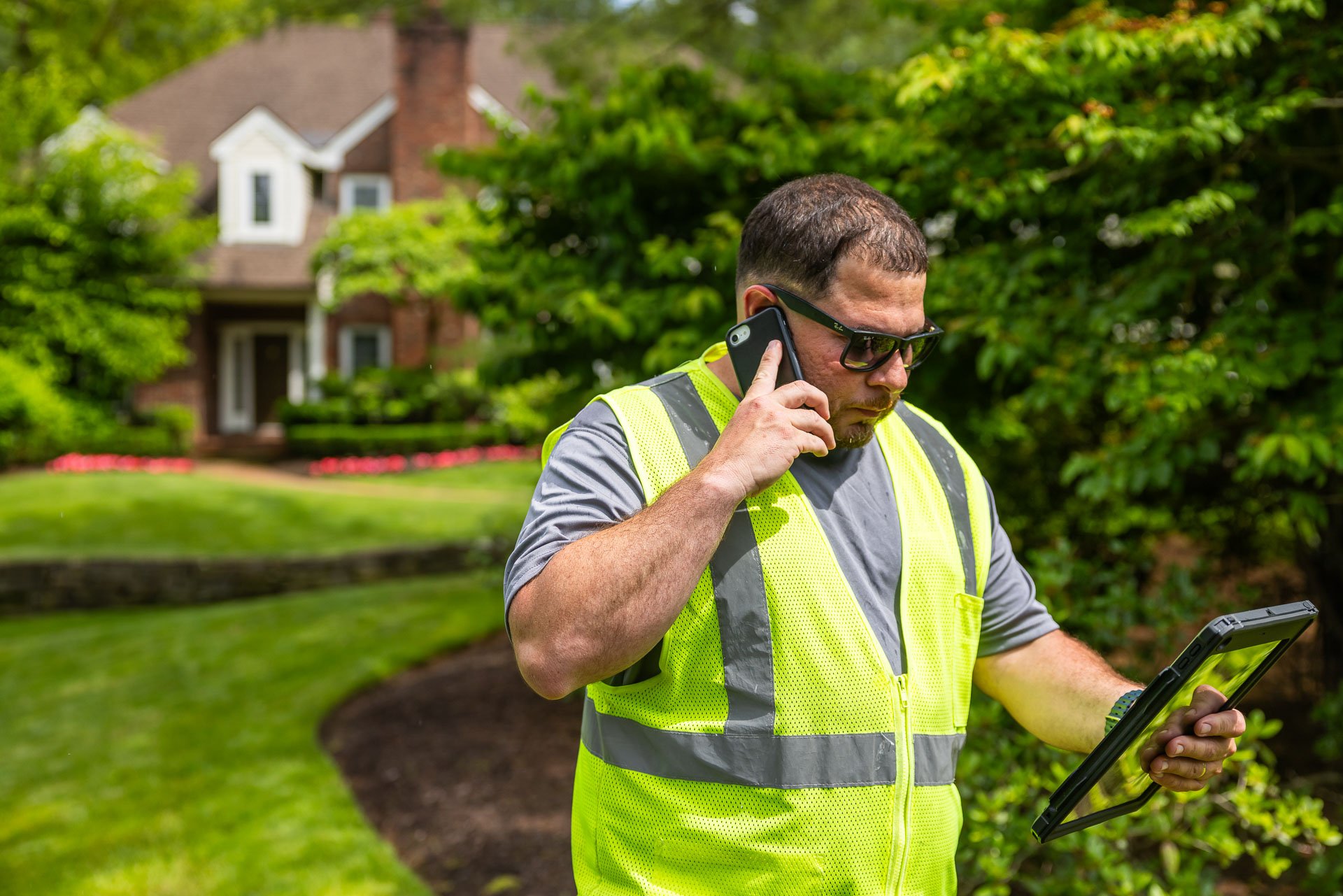 designer reviewing a client's list of wants