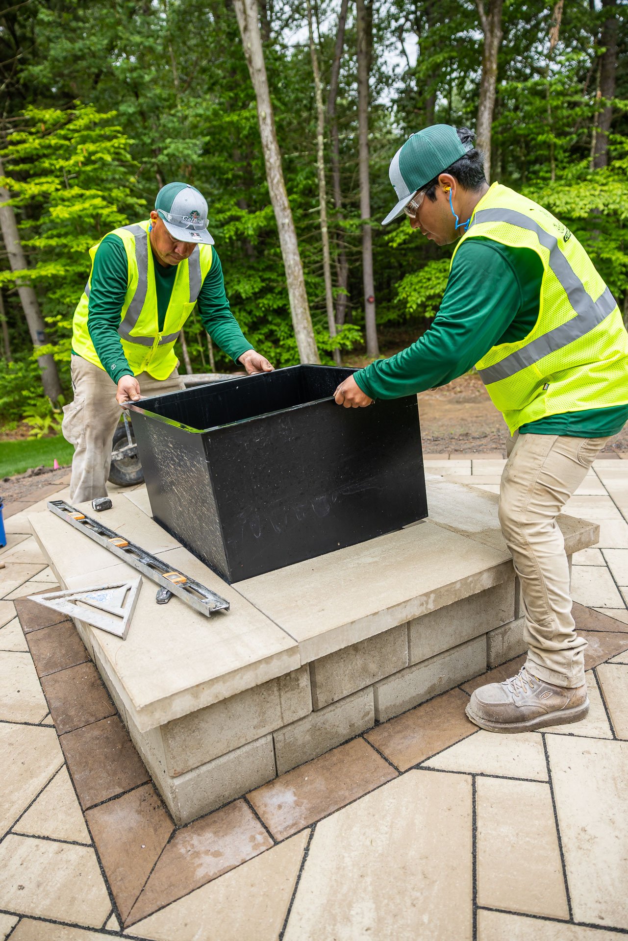 installing a firepit in saratoga springs, ny