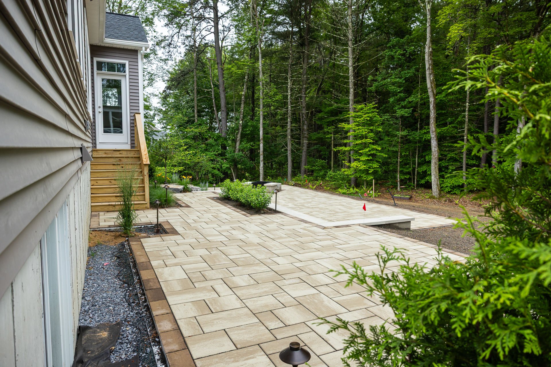 newly installed paver patio