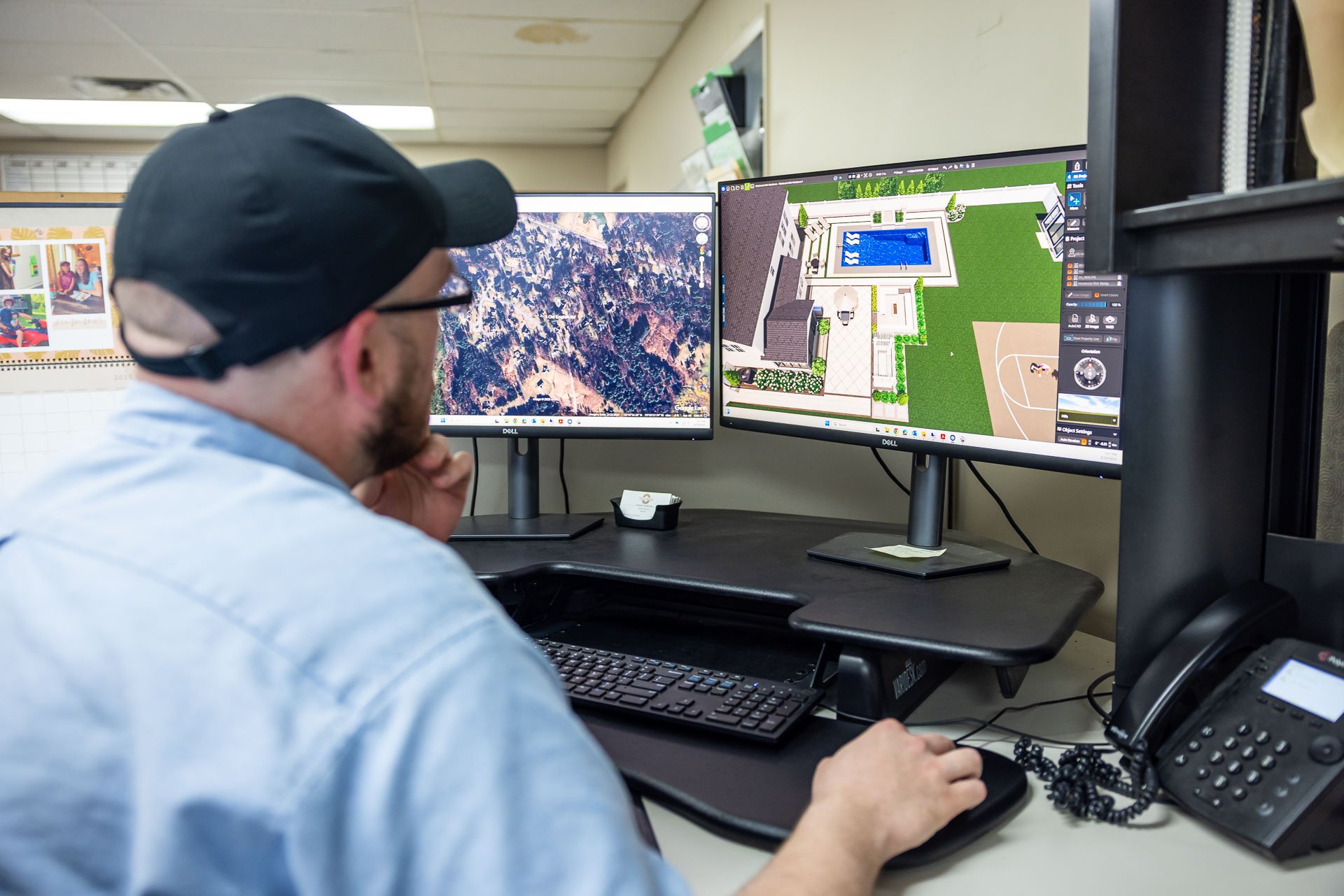 gallivan designer working on a phased landscape plan