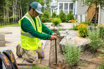 landscape lighting installation