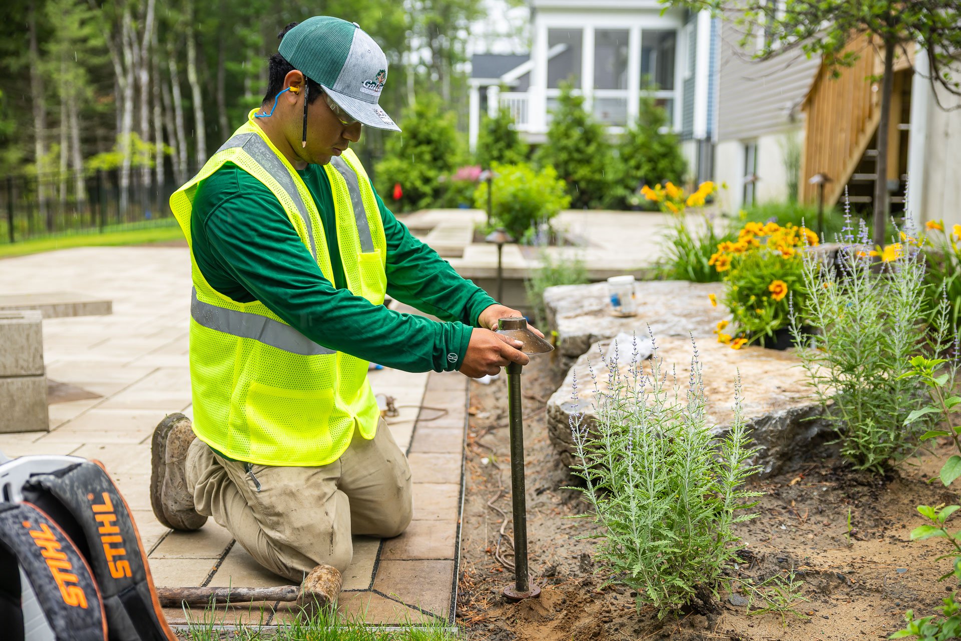 quality landscape lighting installation requires premium materials