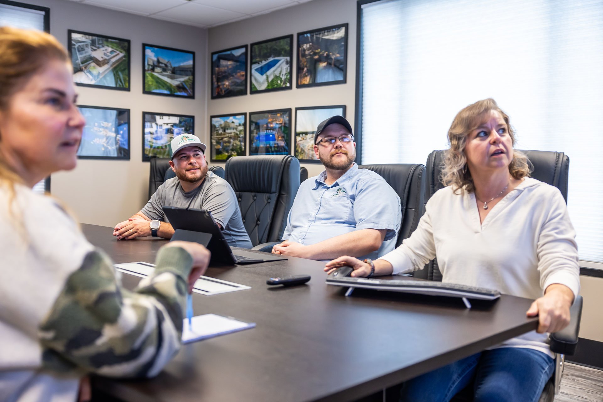gallivan design team reviewing projects