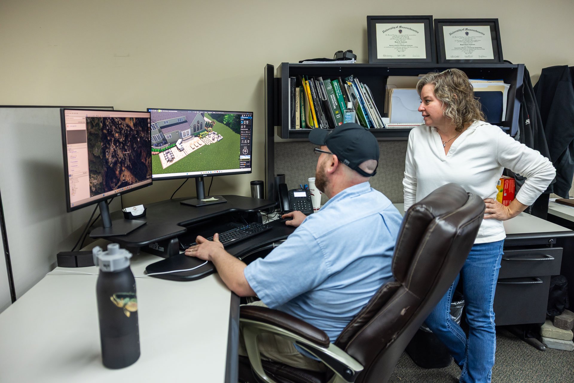 gallivan design team working on a 3D project design