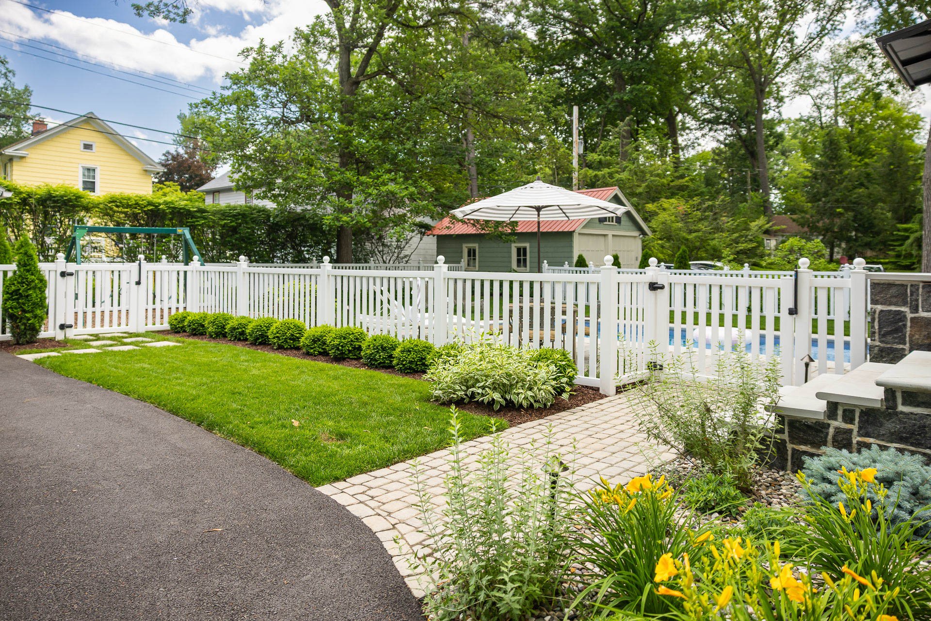 paver path pool walkway