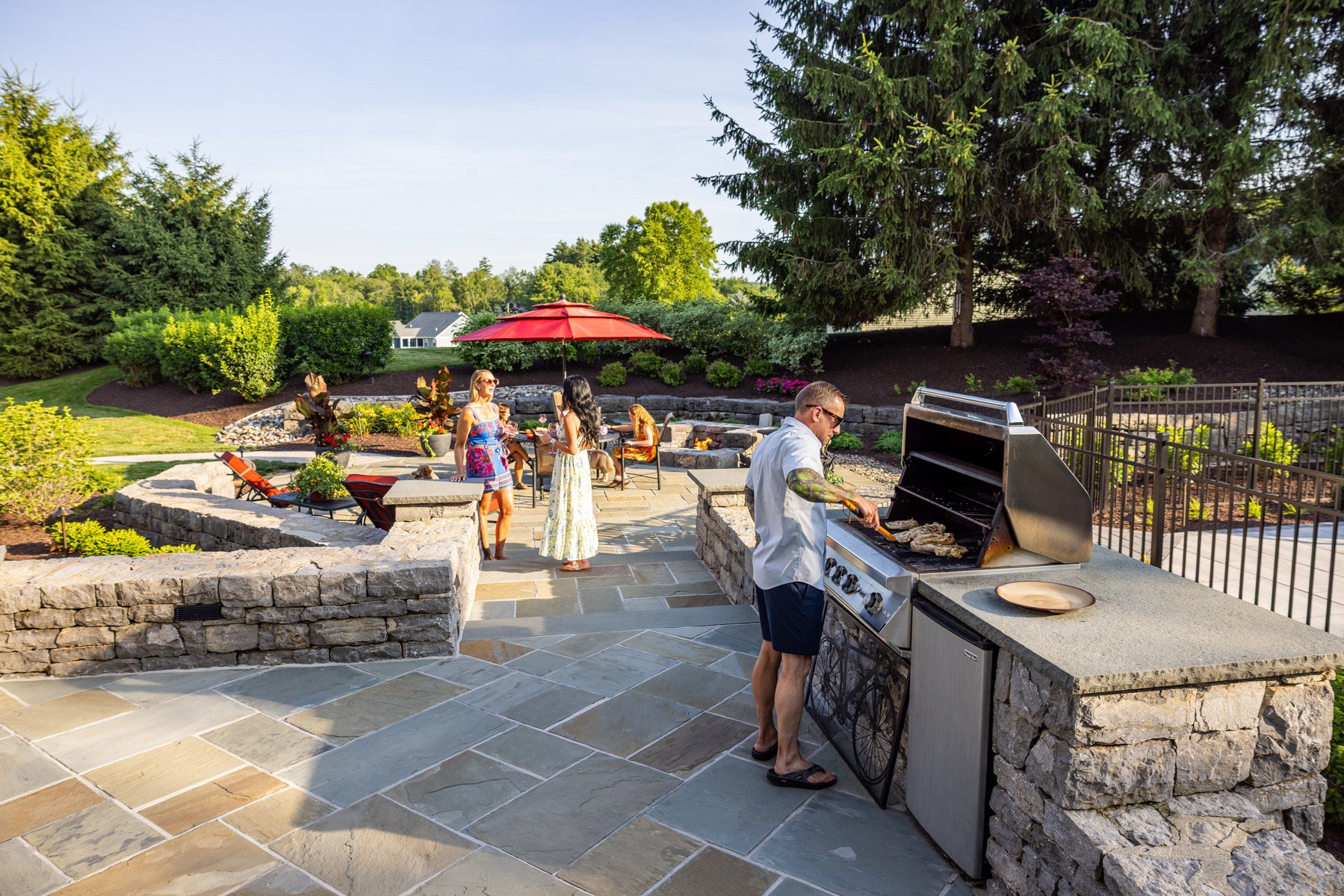 grill patio backyard family clients dinner cooking kitchen