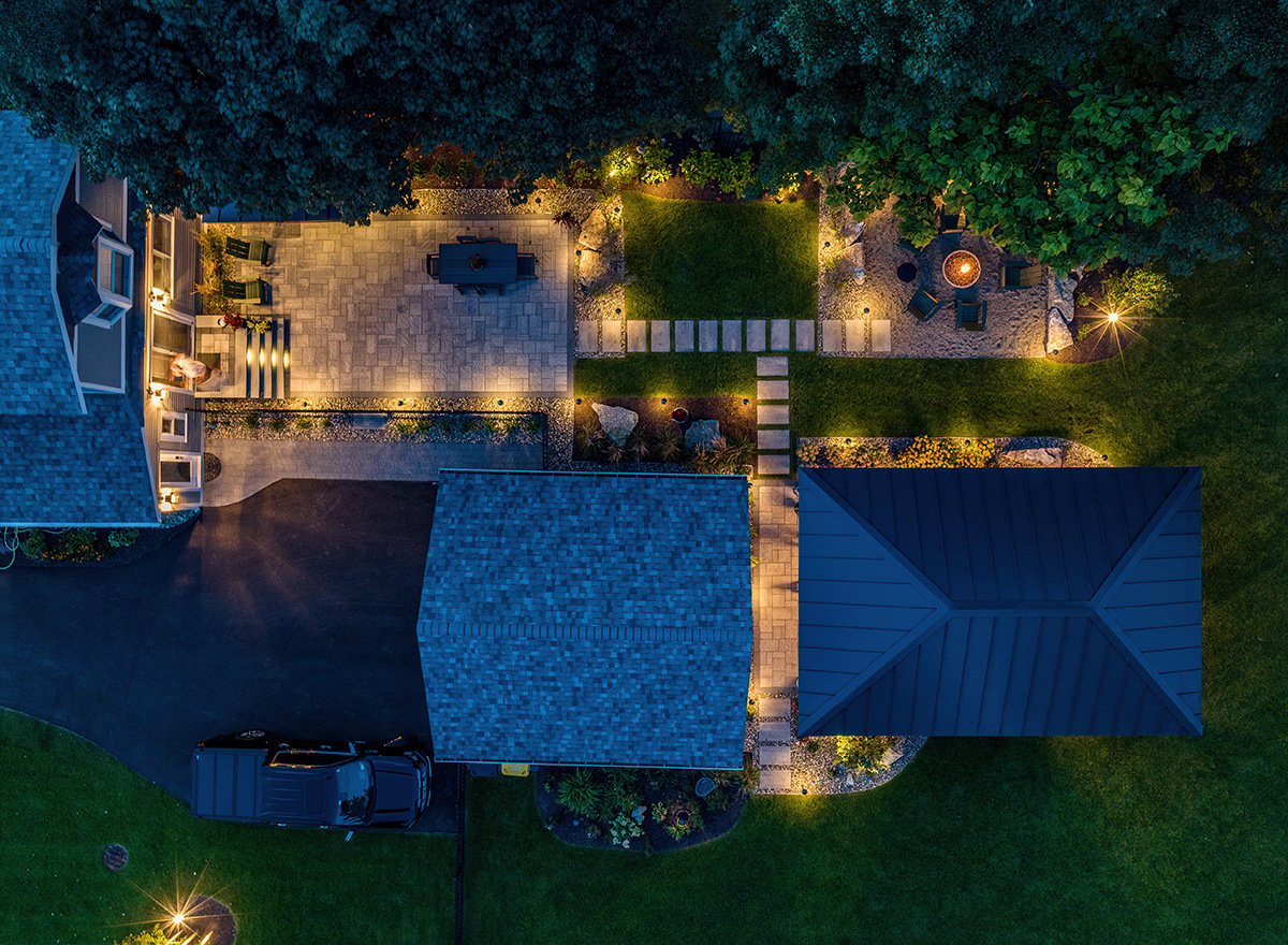 path lights help guide people through the landscape
