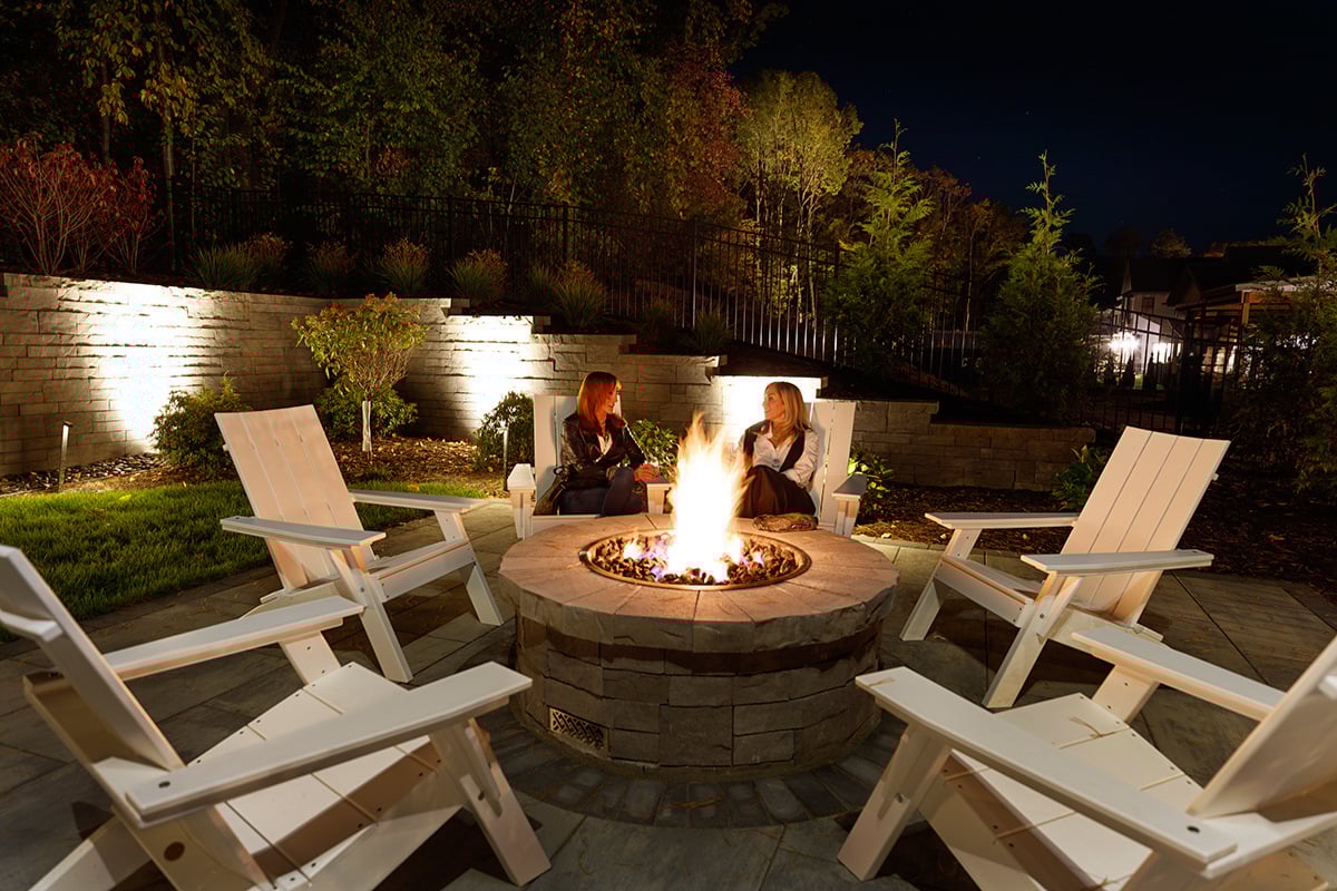 fire pits provide conversational seating spaces