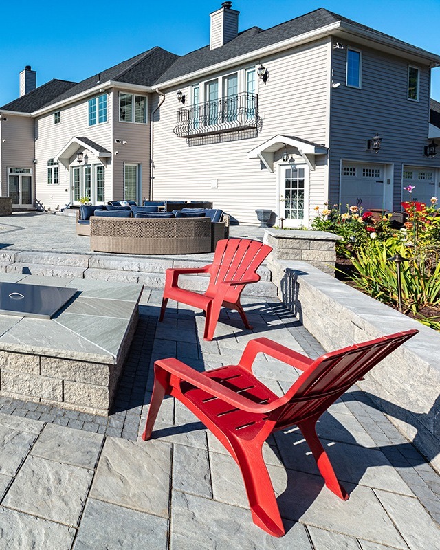 loudonville patio with firepit