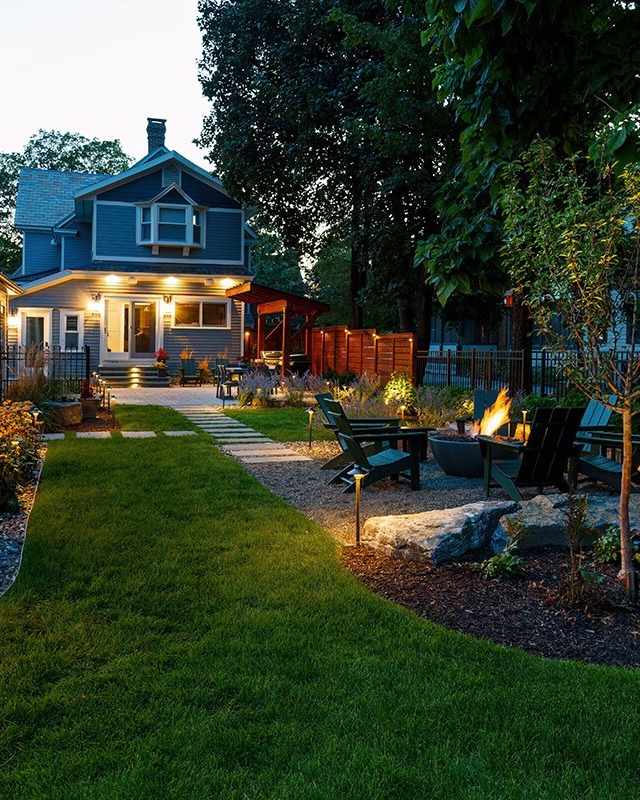 backyard landscape project in saratoga springs, ny