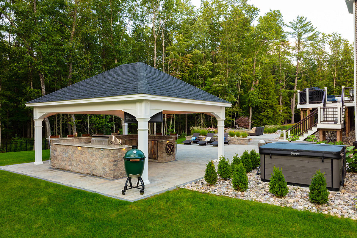 covered patio for all-season entertainment