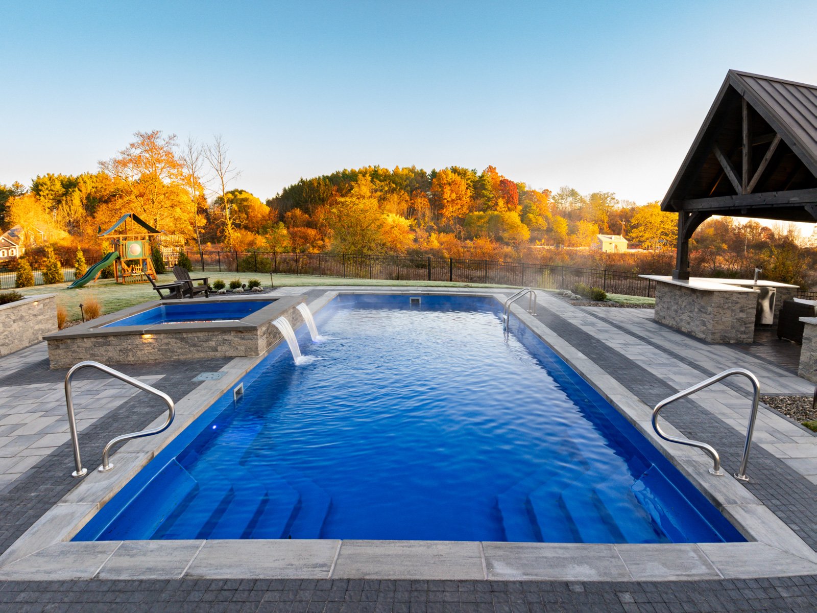 pool with water features