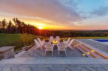 patio at sunset