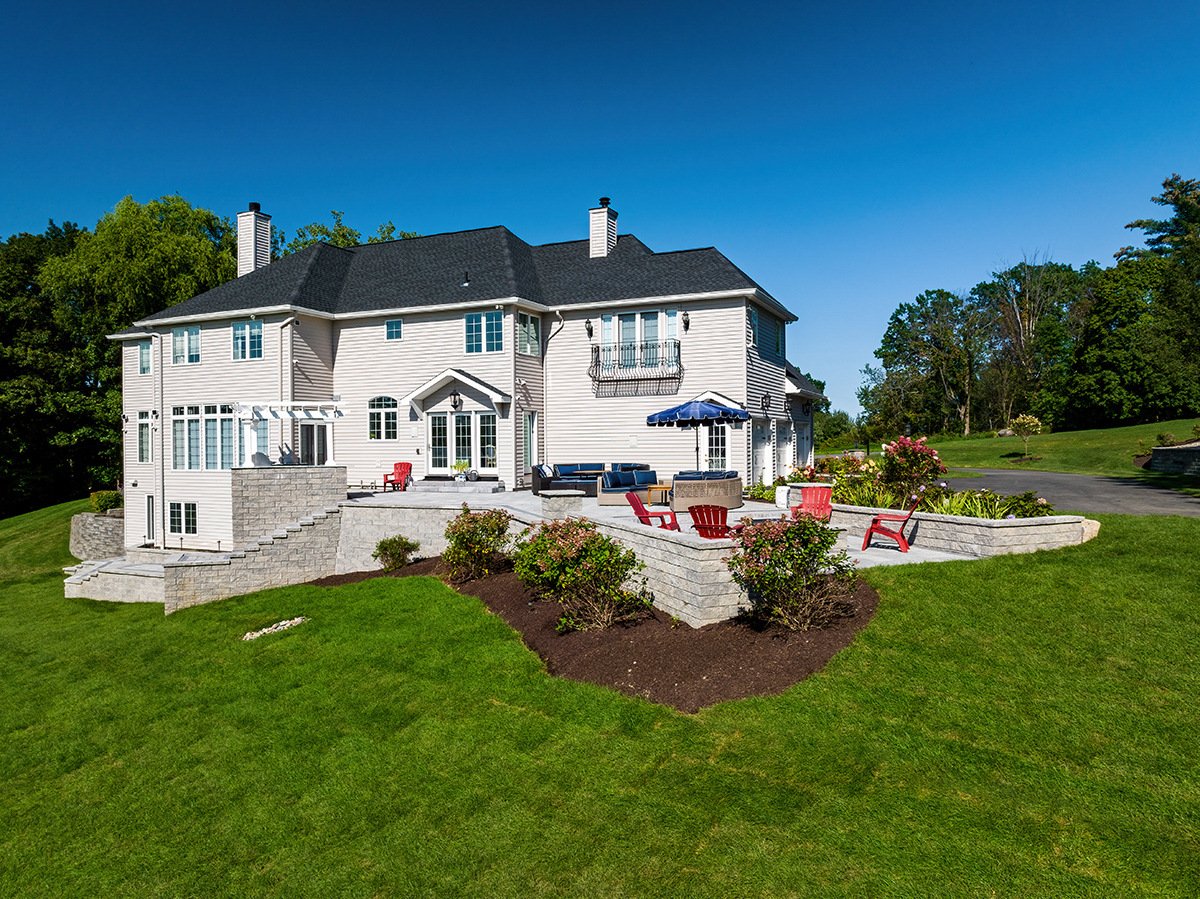 walls planting beds grass lawn turf patio home ostroff