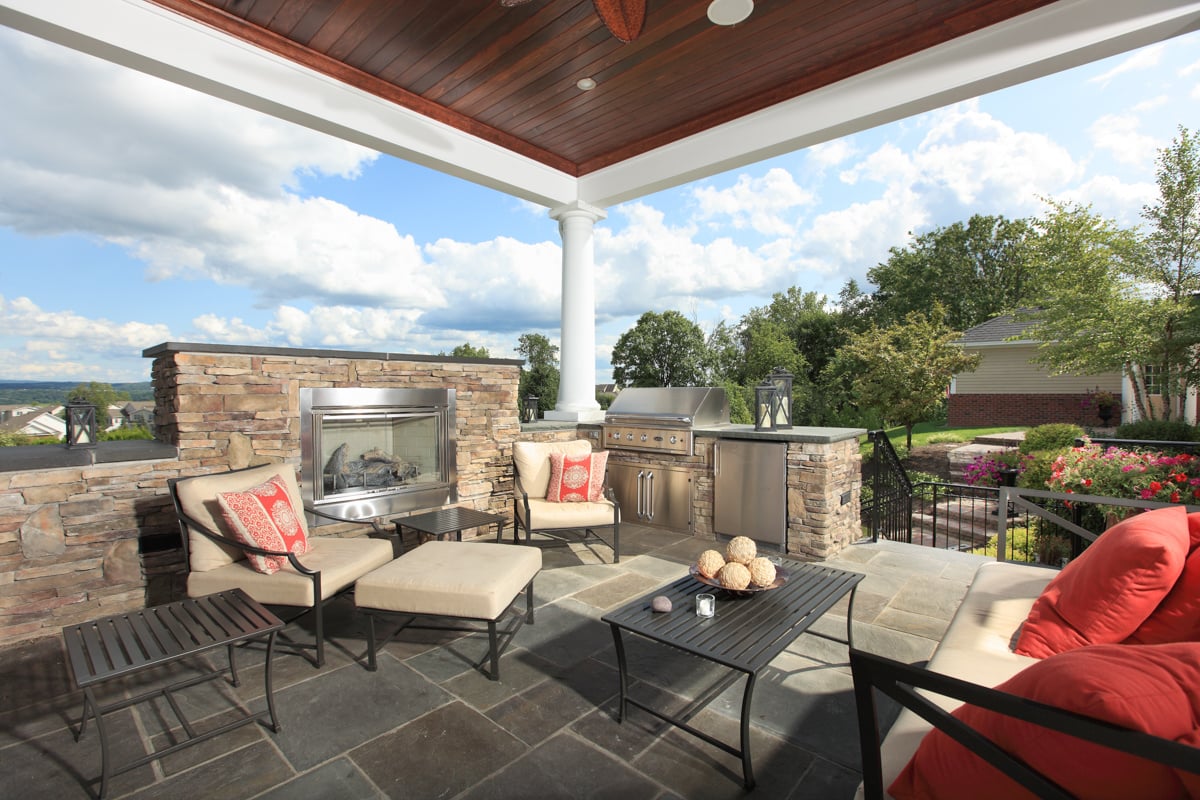 fireplaces can create cozy living spaces outdoors