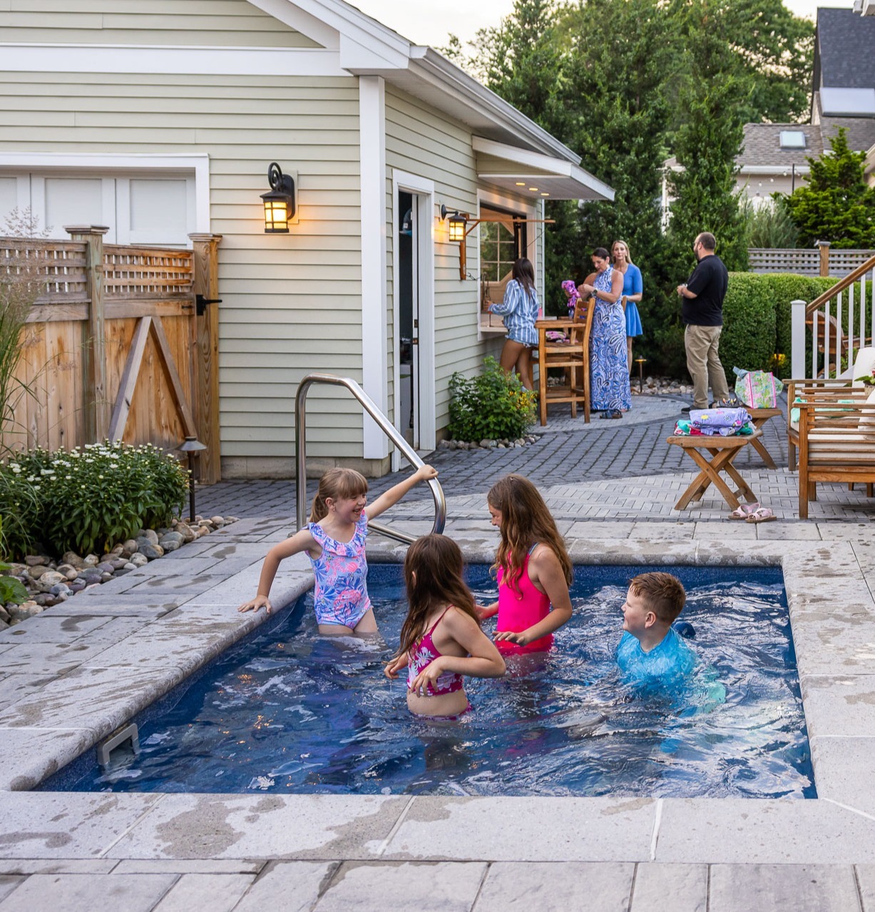 happy kids client playing pool